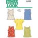 New Look Sewing Pattern 6483 Misses Tops, Size A (6-8-10-12-14-16)