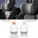 Auto Neck Pillow - Soft Memory Cotton Car Headrest Cushion | Brown Car Accessories - Buy Online on GoSupps.com