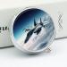Round Fighter Jets Pill Box - 3 Compartment Decorative Metal Organizer for Travel | Portable Pocket Medicine Case - Buy Online on GoSupps.com