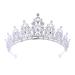 Womens Girls Imitation Crystal Glitter Rhinestone Headband Ladies Alloy Jewelry Wedding Bride Crown Hairband silvery