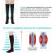 ACWOO Compression Socks 3 Pairs for Women & Men - Non-Slip Breathable Long Tube Flight Running Support Socks - Black (S-M) - Buy Online on GoSupps.com