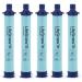 LifeStraw Personal Water Filter 5 Pack + Carry Case & Tablets - Perfect for Hiking, Camping, Travel & Survival - Blue - Buy Online on GoSupps.com