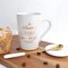 Premium Bokalaka Mother's Day Gift - 400ml White Ceramic Coffee Cup Set with Lid Spoon & Gift Box | Best Mom Birthday Present - Buy Online on GoSupps.com