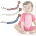 Handmade Crochet Pink Rose Baby Pacifier Chain | GLASSNOBLE | Eco-Friendly Baby Accessories - Buy Online on GoSupps.com