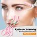 2024 Upgraded Eyebrow Trimmer Scissors with Comb - Precision Hair Removal Tool in Purple | Non-Slip Makeup Essential - Buy Online on GoSupps.com