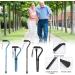 Folding Walking Stick Lightweight Adjustable Crutch Comfortable Right and Left Hand Grip Reasonable Crutches Hello - Buy Online on GoSupps.com