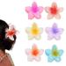 6 Pcs 1.6"Flower Claw Clips Non Slip Hair Claw Clips Flower Hair Clips for Thick Hair Large Cute Hair Claw Accessories for Women Girls Thick Thin Hair Strong Hold Hair Jaw Clips