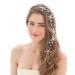Unicra Wedding Starfish Headpiece Bridal Wedding Hair Vine Hair Accessories for Brides and Bridesmaids (23.6 inches) (Silver) (A)