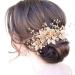 Silver Hair Accessories Bride Wedding Hair Comb Bridal Hair Accessories for Women Flower Rhinestone Headpiece Bridal Pearl Hair Accessories for Girls