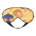 Crooked Owl Eye mask Soft Elastic and Adjustable Nighttime Comfort Sleeping mask Suitable for Both Men and Women Black