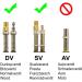 10 Pack Bicycle Valve Adapters - Presta Dunlop & Schrader Compatible with Sealing Ring | Universal Bike Valve Adapter for All Styles - Buy Online on GoSupps.com