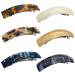 6 Packs Large Hair Barrettes for Women Tortoise barrettes for thick Thin Hair Lines Simple Retro Classic French Design Rectangular Automatic Hair Clip for Women Acrylic Leopard Print Clips