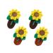 Crochet Knitted Hair Clips for Girls Children's Day Birthday Christmas Gifts Hair Accessories Clips Strong Hold Jaw Clamp for Thick Thin Hair Makeup Application (Sunflower)