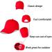 LANGZHEN Kids 100% Cotton Baseball Cap Hat - Adjustable Sun Hat for Girls Boys 2-4 Years (Red) - Buy Online on GoSupps.com