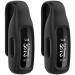 HQzon 2-Pack Clip Holder Compatible with Fitbit Inspire 3 Inspire 2 Ace 3 Fitness Tracker, Soft Silicone Replacement Case for Inspire 3 2 Ace 3,Black+Black