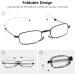Buy Foldable Mini Metal Blue Light Filter Reading Glasses - Lightweight Anti-Blue Computer Glasses for Men & Women - Includes Gray Case - 2.5x Magnification - Buy Online on GoSupps.com
