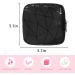 OWTING Sanitary Napkin Storage Bag | Menstrual Cup Pouch | Geometric Stitching | Small Makeup Organizer | Portable & Large Capacity | Black - Buy Online on GoSupps.com