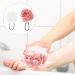 FOMIYES Exfoliating Loofahs Set - 2 Pack Mesh Wash Balls for Bath & Shower | White Flower Scrubber & Pink Loofah Brush | 16x16cm - Buy Online on GoSupps.com