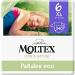 Moltex Pure & Nature Ecological Nappies Size 6 White with Printed Design 35 Nappies - Pack Of 4