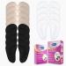 Correct Position Arch Support Shoe Insoles for Flat Feet Gel Arch Inserts for Plantar Fasciitis Adhesive Arch Pad for Relieve Pressure and Feet Pain- 12 Pairs (4 Clear 4 Black 4 Beige)