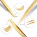 High Precision Lash Tweezers Set - 3 Stainless Steel Eyelash Tweezers for Classic & Volume Lash Extensions - Includes Storage Box - Gold - Buy Online on GoSupps.com
