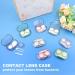 Modixun Clear Contact Lens Case Set - Spout-Safe Covers with L/R Mark - Purple Brown Green Pink Gray - Perfect for International Shipping - Buy Online on GoSupps.com