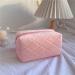 Lydzion Plush-Up Cosmetic Bag for Women - Large Pink Zipper Travel & Wash Bag - Buy Online on GoSupps.com