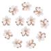 Xzeemo 12pcs Mini Claw Clips Flower Claw Clips Mini Mini Diamond Hair Clips Small Hair Clips Non-Slip Hair Clips for Girls Women for Photograph Daily Party Wedding Hair Styling Accessories White