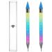 YINGJEE 2PCS Rhinestone Picker Pen Dual-ended Nail Art Dotting Pen Wax Pencil For Rhinestones Acrylic Handle Manicure DIY Diamond Painting Tools(Gradient) 02