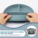 Baby Feeding Set - Silicone Bib, Suction Bowl, Spoon, Fork - Toddler Utensils - 6 Months (Light Blue) | Baby Led Weaning Supplies - Buy Online on GoSupps.com