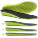 Ailaka Elastic Shock Absorbing Height Increasing Sports Shoe Insoles, Soft Breathable Honeycomb Orthotic Replacement Inserts for Men & Women 8-12 M US Women/7-10 M US Men Green, Heel Height: 3cm