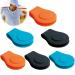 FINGER TEN Golf Ball Marker Hat Clip Magnetic Value 3 6 9 12 Pack Set Silver Durable Removable Attaches Easily to Hats Caps Belt 6 Silicone Hat Clip (Black&Blue&Orange)
