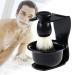 Beard Brush Holder Set - Manual Stand for Shaving Brush & Bowl - Black Shaving Razor Accessories for Men - Buy Online on GoSupps.com