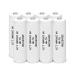 Rechargeable AA Batteries NIMH 1.2V Double A 1000mAh Batterie Pre-Charged Solar Battery for Solar Light Replacement Remotes Flashlight Household Devices 8 Pack White