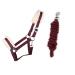 ARBO-INOX halter set starter with faux fur halter and lead rope (Full Warmblood Bordeaux) Full Warmblood Bordeaux
