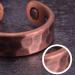 Handcrafted Hammered Design Copper Ring for Men & Women | Adjustable Vintage Pure Copper Magnetic Health Energy Wedding Band | Open Cuff Finger Ring - Buy Online on GoSupps.com