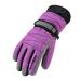 Gogokids Kids Winter Ski Gloves - Snow Warm Gloves Waterproof Windproof Fleece Lined Snowboarding Glove for Men Women Youth Children Purple Small