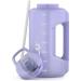 Zulu Goals 64oz Half Gallon Water Jug with Time Marker & Handle | BPA-Free | Leak-Proof Lid | Silicone Straw | Tropical Violet - Buy Online on GoSupps.com