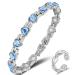 Vicmag Lymphatic Drainage Magnetic Bracelets for Women Titanium Steel Brazaletes Ultra Strength Magnetic Adjustable with Removal Tool and Gift Box (Blue Heart Crystal)