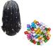 Ruier-Hui 100 pieces mix color adjustable hair wig dread locks cuffs clip lichen dreadlocks pearls for hairstyle (cuff clip 7mm hole clip)