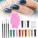 Nail Art Palette Kit - 4PCS Brush Pen for Easy Drawing | Exquisite Craftsmanship for Home and Beauty Salons - International Shipping Available - Buy Online on GoSupps.com