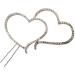 AKORD Wedding Birthday Cake Topper Decoration Crystal Silver 6.4 x 5.5 x 4.5 cm - Buy Online on GoSupps.com