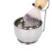 3-in-1 Men's Shaving Set - Razi Brush Synthetic Hair Stainless Steel Bowl & Holder - Perfect Gift for Home Salon - Buy Online on GoSupps.com