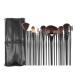 JHion 24 Pcs Synthetic Foundation Powder Concealers Eye Shadows Makeup Brush Sets Black