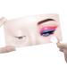 Makeup Practice Face, Dfsuiwk Silicone Face Eye Makeup Practice Board Professional Eyebrow and Eye Makeup Practice Board for Beginners (White)