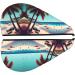 Beach Scenery Coral Velvet Dry Hair Cap | Ideal for Home Travel Pool Parties & Baths - Fast International Shipping - Buy Online on GoSupps.com