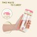 Owsdon Kids Water Bottle 16oz - Spill Proof Soft Straw Bottle for Boys Girls - Easy Carry Handle - Alpaca Pink Design - Buy Online on GoSupps.com
