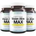 Vision Alive Max with 8 Natural Ingredients Lutemax 2020, Bilberries, Blueberries, c3g from Black Currant, Maqui Berry, Saffron, and Astaxanthin (30 Count (Pack of 3))