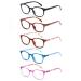 Efe reading glasses for men and women reading glasses advantage pack 5 men's women unisex spring hinges design good view of anti-flashing blue light ultra-clear vision multi-colored 2.0 x