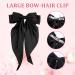 FEXPDL Bow Hair Clip 3 Pcs Black Hair Bows for Women White Bow For Hair Red Bow Clips with Long Silky Satin Hair Slides Solid Color Bowknot Hairpin Hair Barrettes Scrunchies(Black white Red) Black+White+red - Buy Online on GoSupps.com